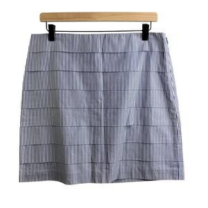Vineyard Vines Women's Blue Striped Tiered Pencil Mini Skirt Size 6 Preppy